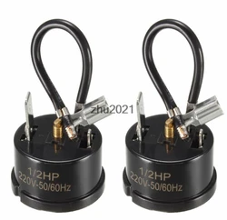2 Pcs Refrigerator Thermal Overload Protector 1/2HP 375W Compressor Replacement