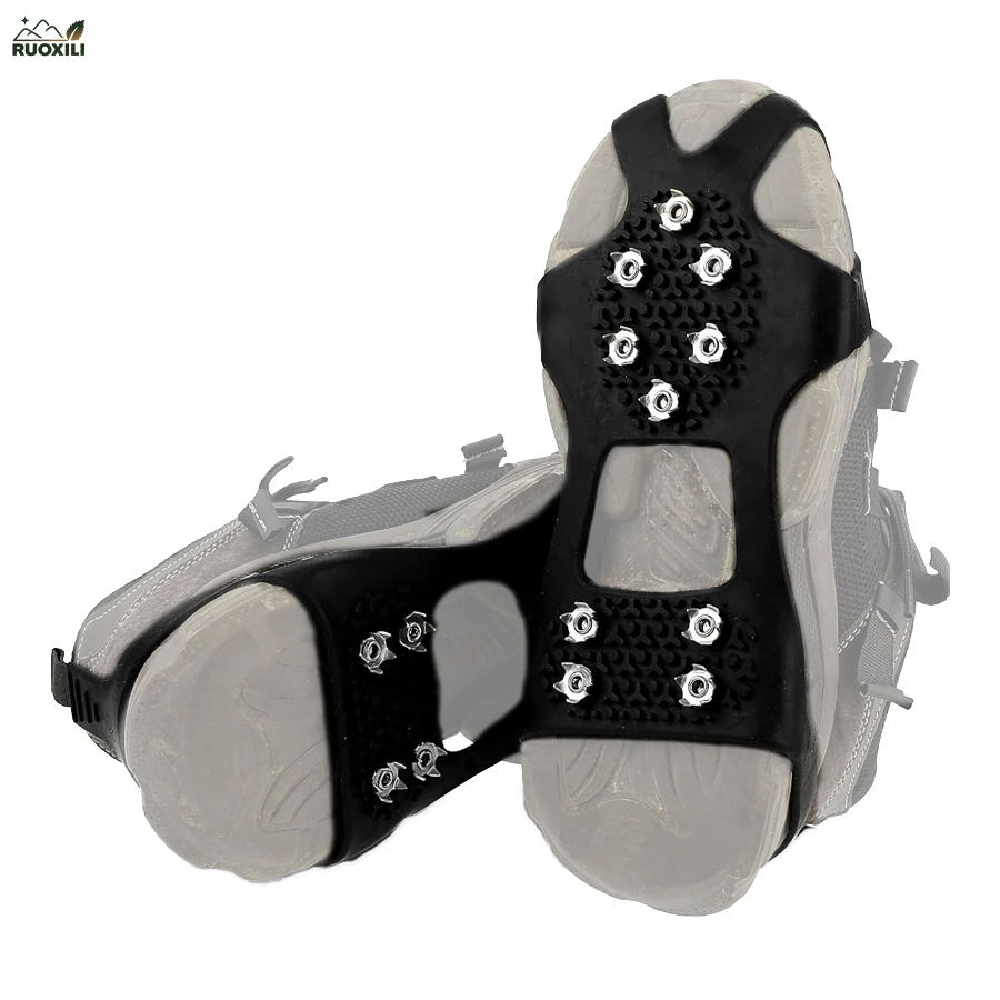 

Ice Grippers Traction Cleats Wet and Slippery Surfaces,Floor Walking Rubber Walking Spikes Enhanced Traction for Snow and Ice