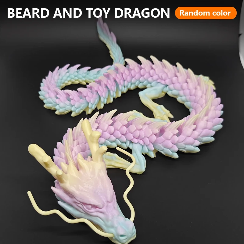 88CM 60CM 3D Printed Gem Dragon Crystal Fidget Toy Rotatable Articulated Dragon Gift for ADHD Perfect for Birthdays Holiday gift image 3