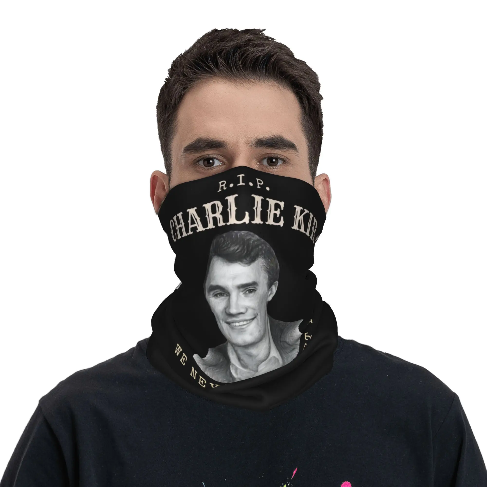 RIP تشارلي كيرك التذكاري باندانا غطاء الرقبة المطبوعة حقيقية باتريوت أقنعة قناع وشاح متعدد الاستخدام أغطية الرأس الكبار تنفس