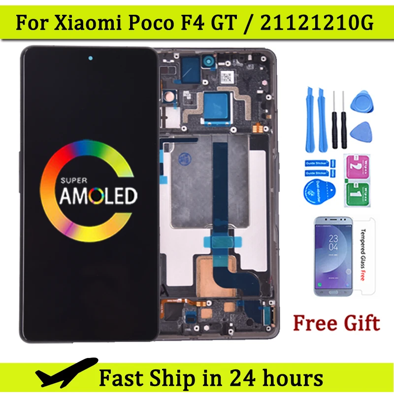 6.67\'\' AMOLED For Xiaomi Poco F4 GT LCD Display With Touch Screen Digitizer Replacement Parts 21121210G Display