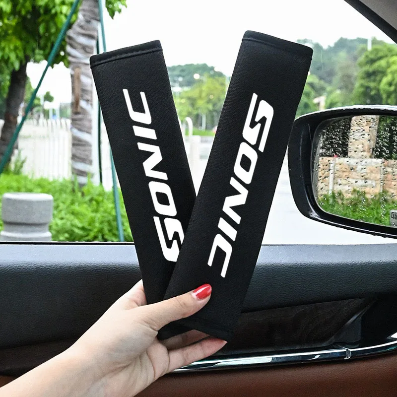 

Car Styling Seat Belt Cover Seatbelt Shoulder Strap Protector Pads For SONIC Auto Accessories