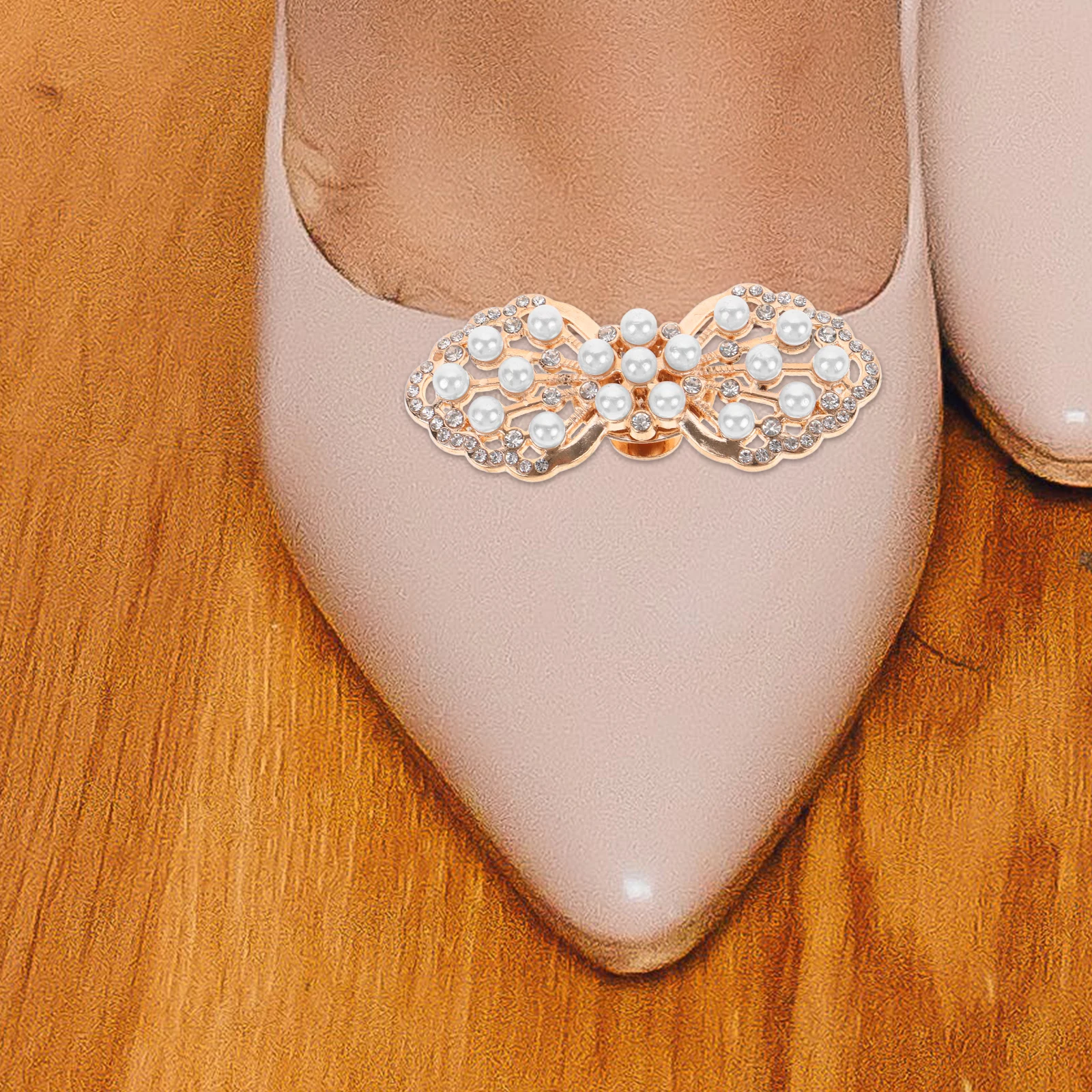 

2pcs Shoe Buckle Decor Elegant Clips Accessories Rhinestone Zinc Alloy Wedding Bridal Evening Party Charms High Heel