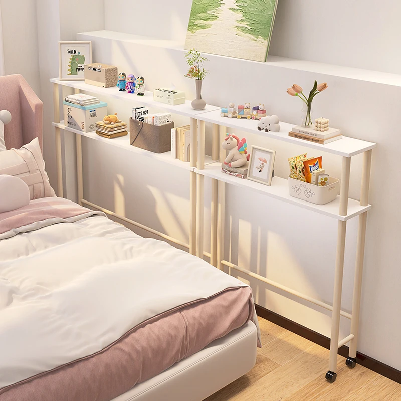 Bedside Gap Organizer Multifunctional Narrow Console Table Slim Living Room Storage Shelf Space-saving Bedroom Bedside Rack