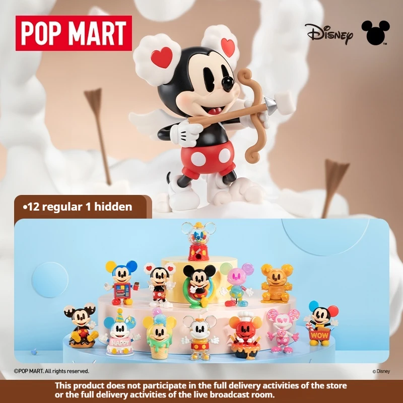 New Genuine Disney Mickey Childhood Of Boundless Imagination Series Blind Box Kawaii Mickey Figurine Doll Pvc Model Toy Gift