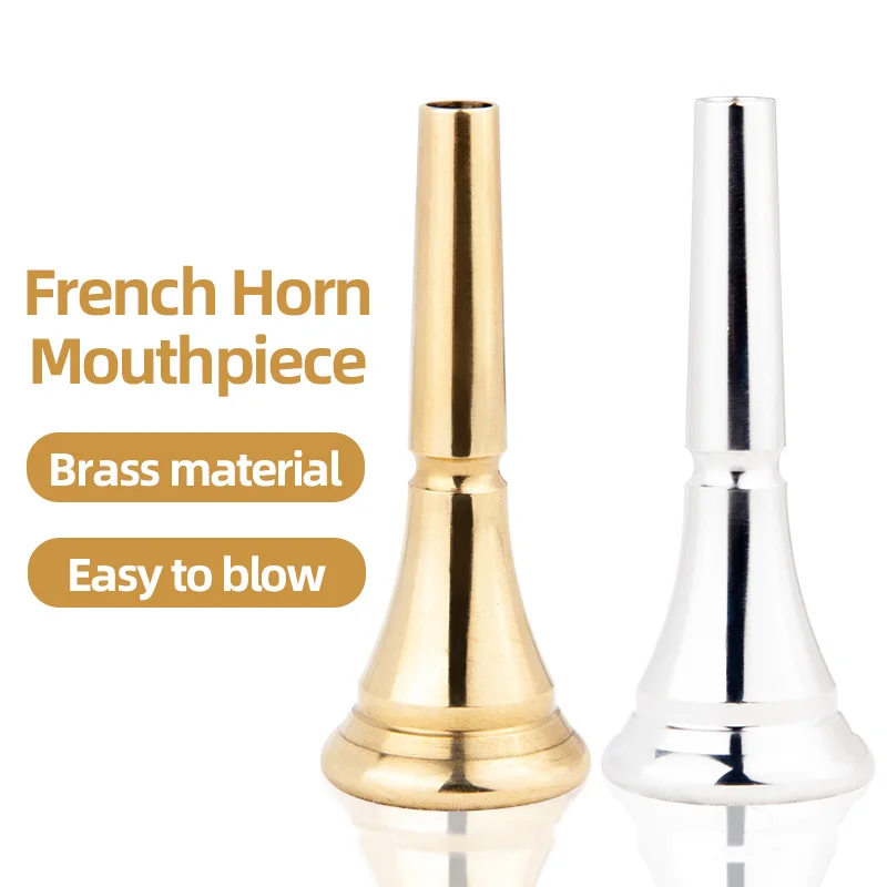 

Universal French Horn Mouthpiece, Labor-Saving, Gold-Plated and Silver-Plated, for School Band Beginners, French Horn Playing Mouthpiece