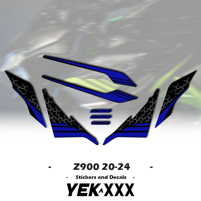 อุปกรณ์เสริมรถจักรยานยนต์ Fairing Decal เต็มรูปแบบชุดสติกเกอร์กันน้ํา Z900 สําหรับ KAWASAKI Z900 Ninja 2020 2021 2022 2023 2024