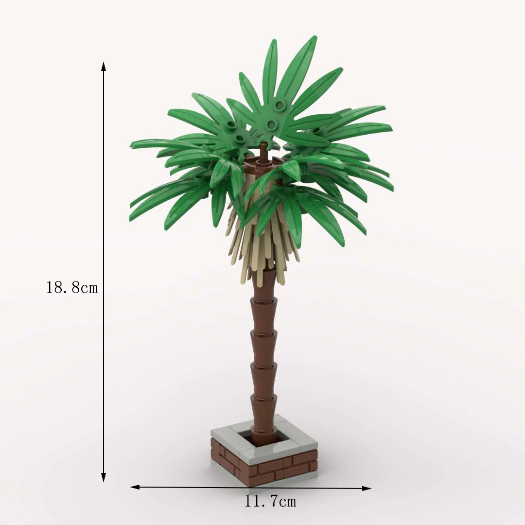 MOC Bausteinmodelle Städtische Grünflächen Kreativer Großer Baum DIY Straßendekorationen Kleine Bäume an Straßen Geschenk für Baumeister – Detail 11