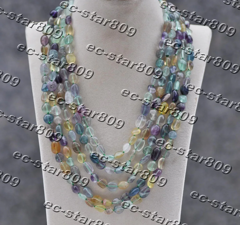 

MCT·STAR Z11510 50"-100" 12mm Green Purple Baroque Fluorite Bead Necklace