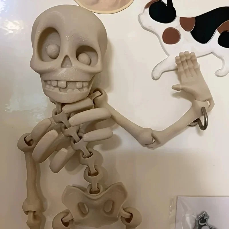 Magnete magnetico per frigorifero con teschio posizionabile da 1 pezzo, divertente regalo di Halloween, decorazione per cucina e sala da pranzo, ornamento, accessorio per la casa