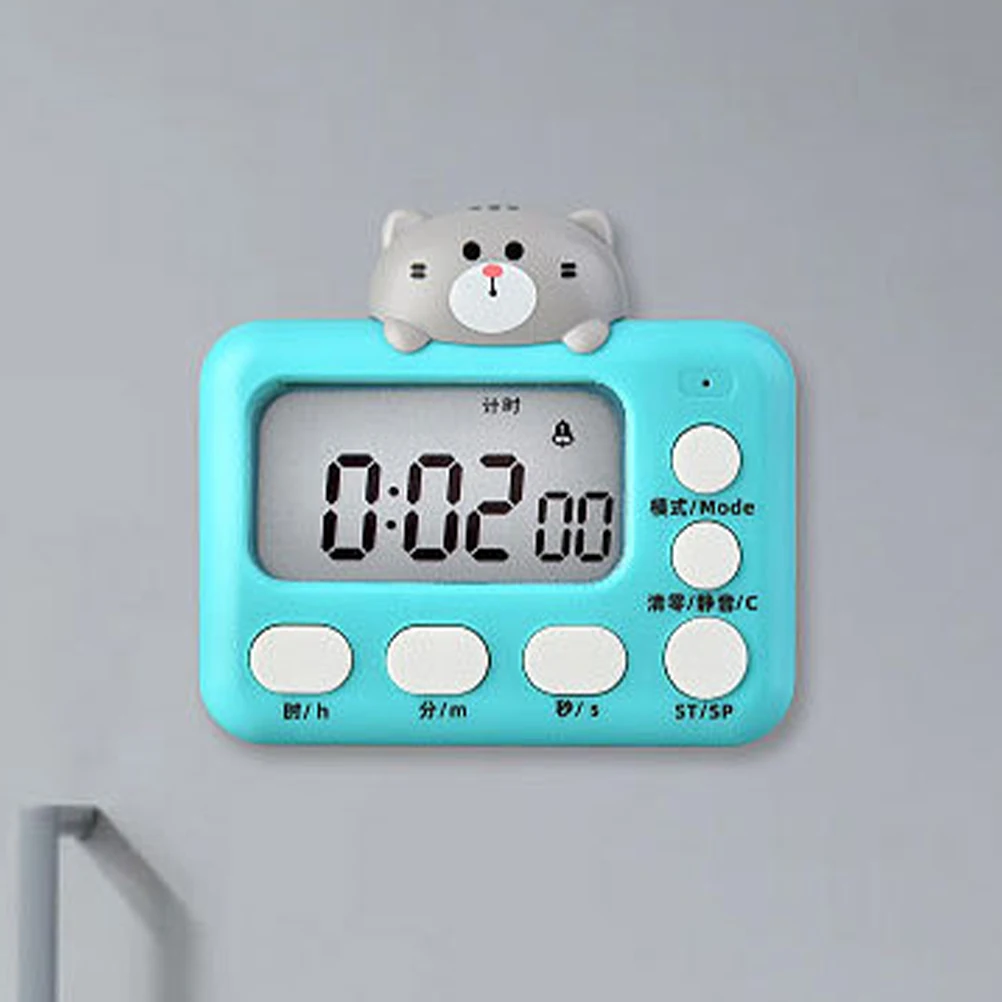 

Small Cat Timer Kitchen Tool Electronic Study Timer for Students Plastic Cooking Desk Decor Function