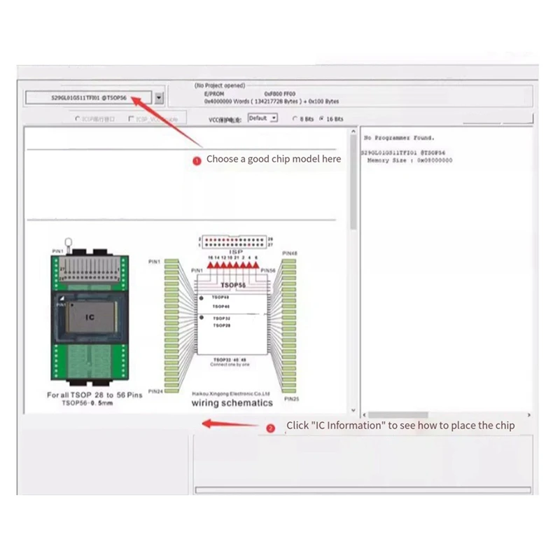 Para programador Xgecu T76 Tsop32 Tsop40 Tsop48 Tsop56 ZIF adaptador enchufe de grabación