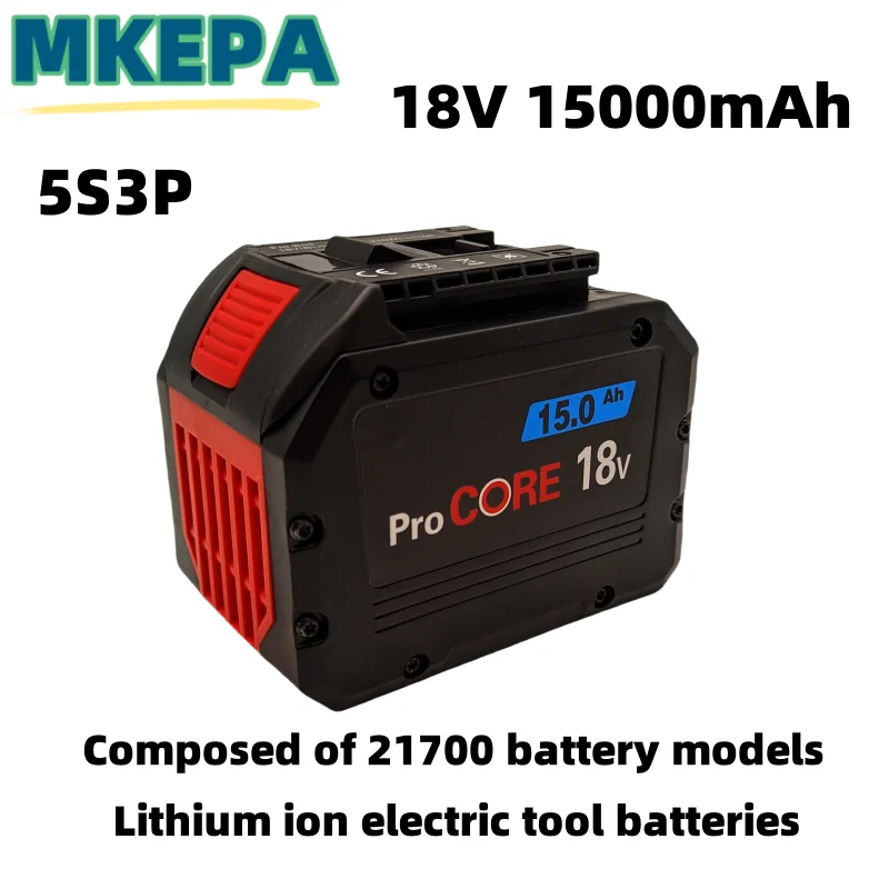 18V 15ah Draadloze Tool Batterij/Geschikt Voor Bosch Bat618 Gba21700 Batterij 18V 15000mah12000Mah Procore Vervangende Batterij