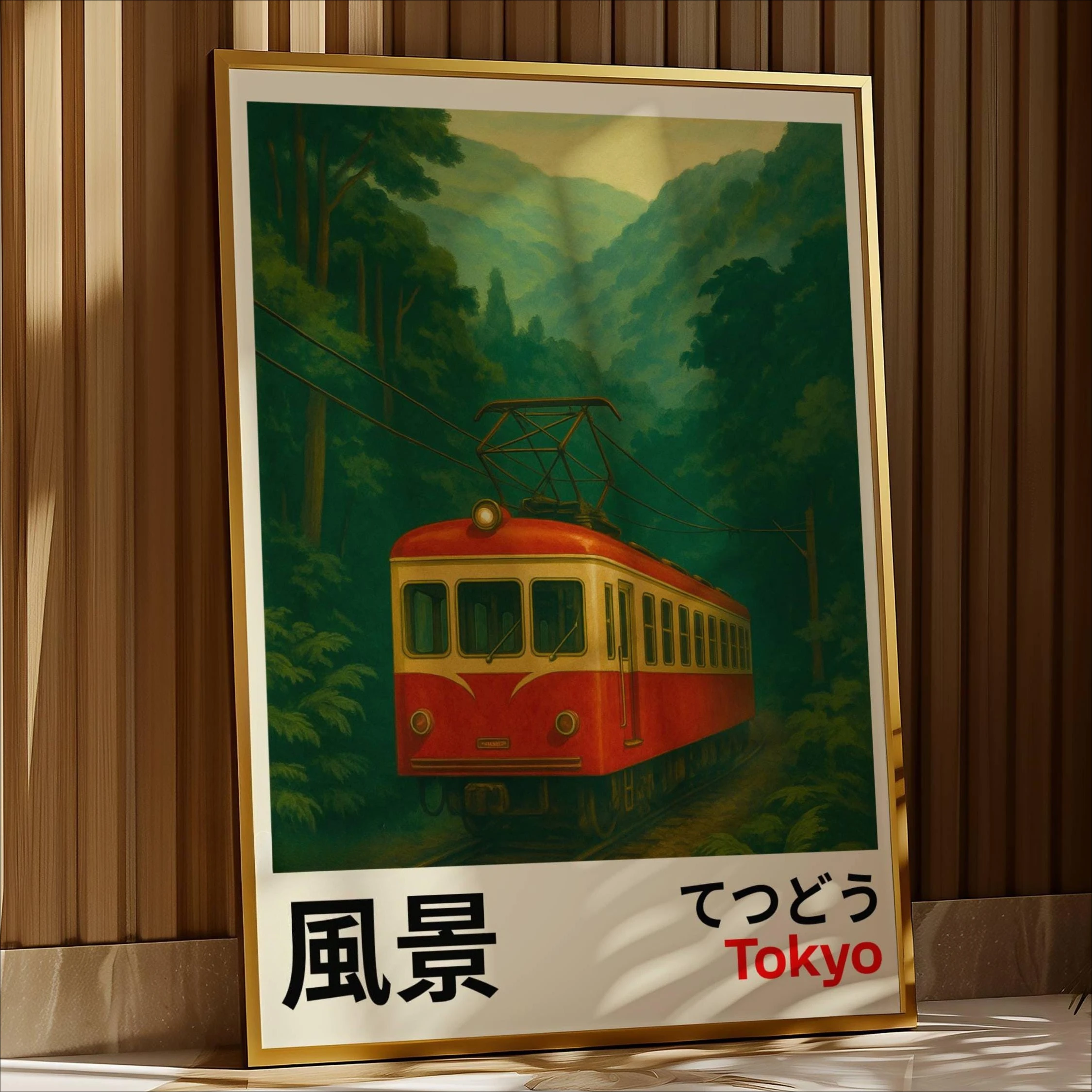 Retro Japanese Landscape Canvas Printing Asian Art Railway Wall Art Poster Modern Living Room Bedroom Bathroom Home Decor Gift