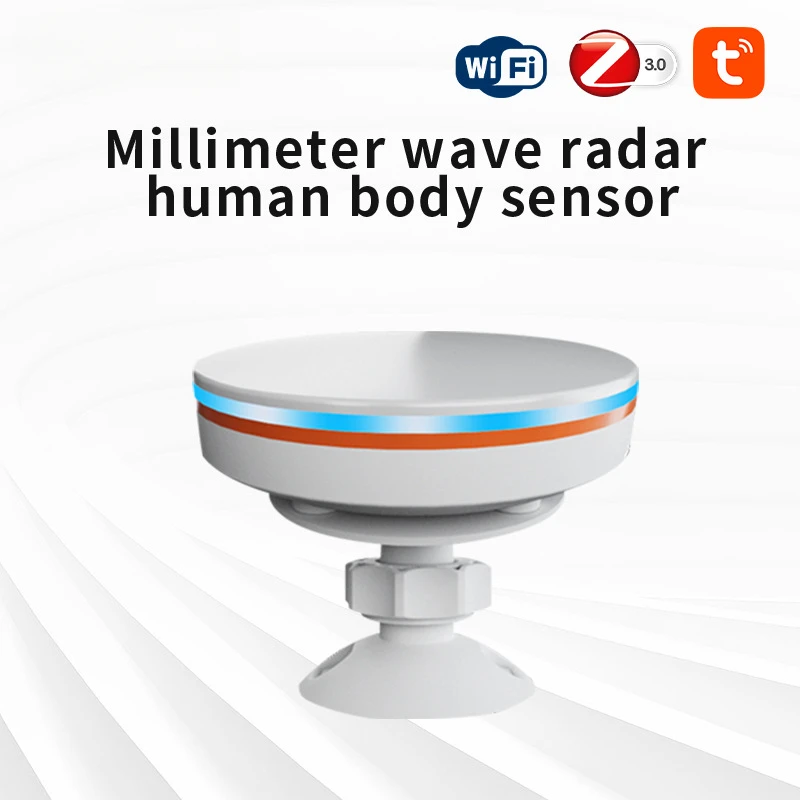 Sensore di presenza umana radar Tuya Smart mmWave - Rilevamento umano dual-mode WiFi/Zigbee per l'automazione della sicurezza domestica intelligente