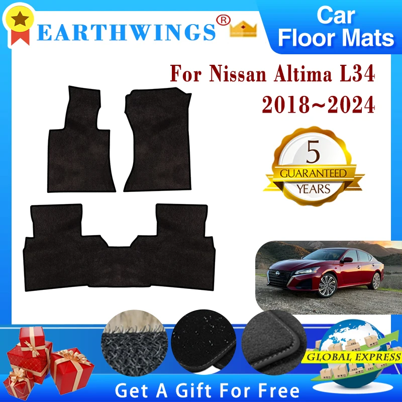 

Car Floor Mats Fit For Nissan Altima L34 2019~2023 2020 Left Hand Driver Rug Footpad Carpet Anti-slip Foot Pads Auto Accessories
