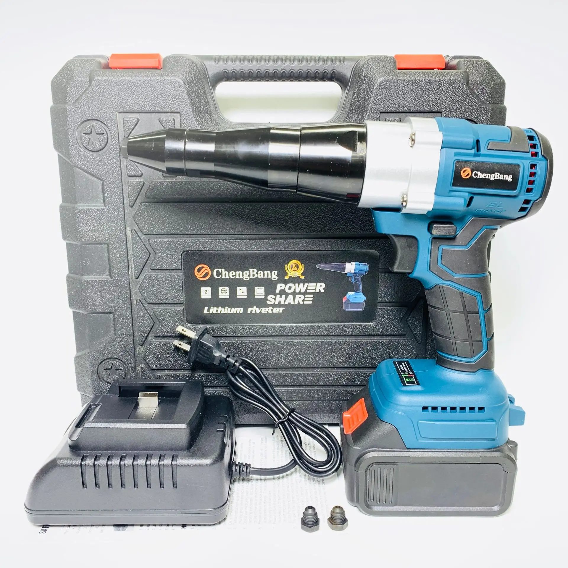 

2.4-5mm High Power Portable Brushless Lithium Electric Rivet Gun Cordless Riveter For Aluminum Stainless Steel Metal Riveting