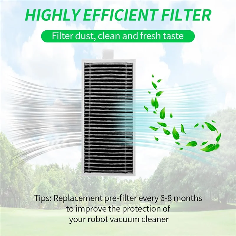 A83G-14Pcs Vacuum Accesories Kit For ECOVACS DEBOT X8 PRO Brush,Roller Mop,Side Brushes,Filters,Dust Bags