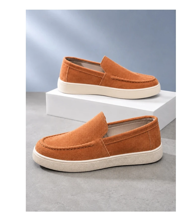 Herren-Freizeitschuhe, Wildleder-Loafer, klassischer britischer Stil, Herrenschuhe, leichte, weiche Mokassins, Slip-on-Fahrschuhe für Herren – Detail 8