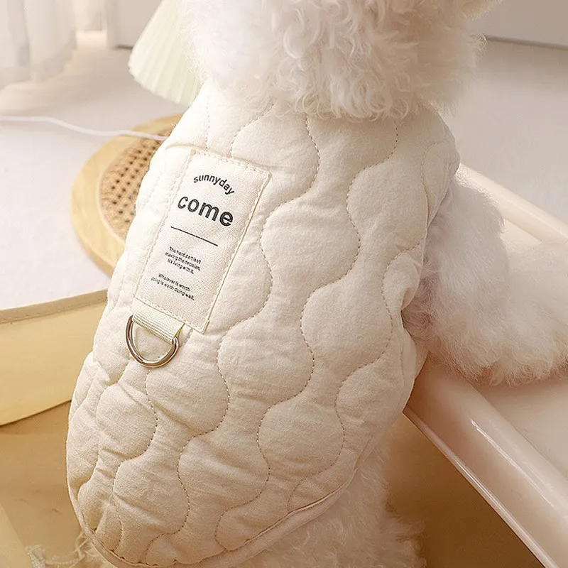 Winter Dog Jacket Pet Dog Costume Chihuahua Bichon Dog Vest Puppy Clothing Cotton Cardigan Dog Coat Fleece Cat Dog Warm Clothes