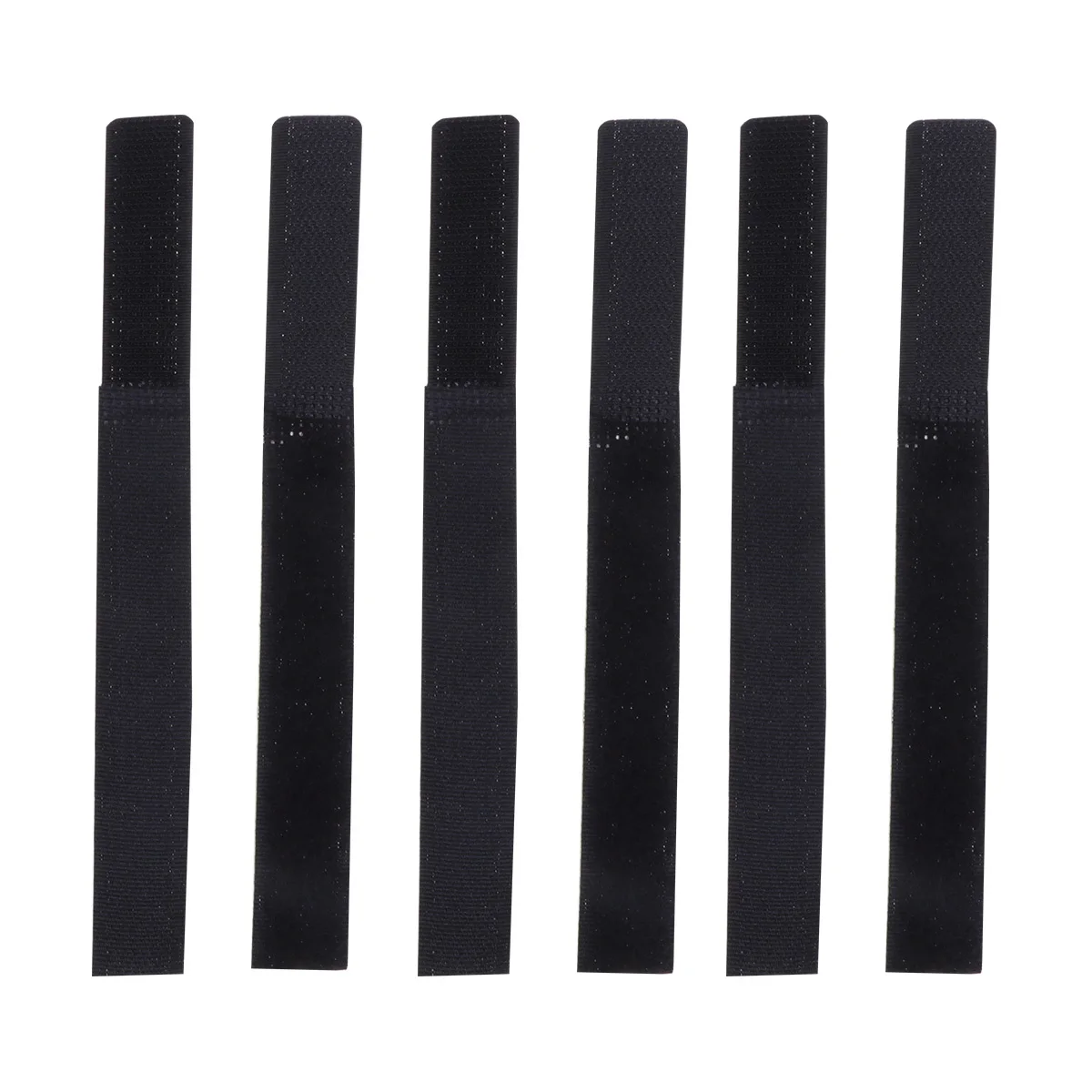 10 pcs 2X18Cm Reusable Black Cable Straps Hook Loop Fastening Ties For Wires Cords Organization Around Desk Home Entertainment