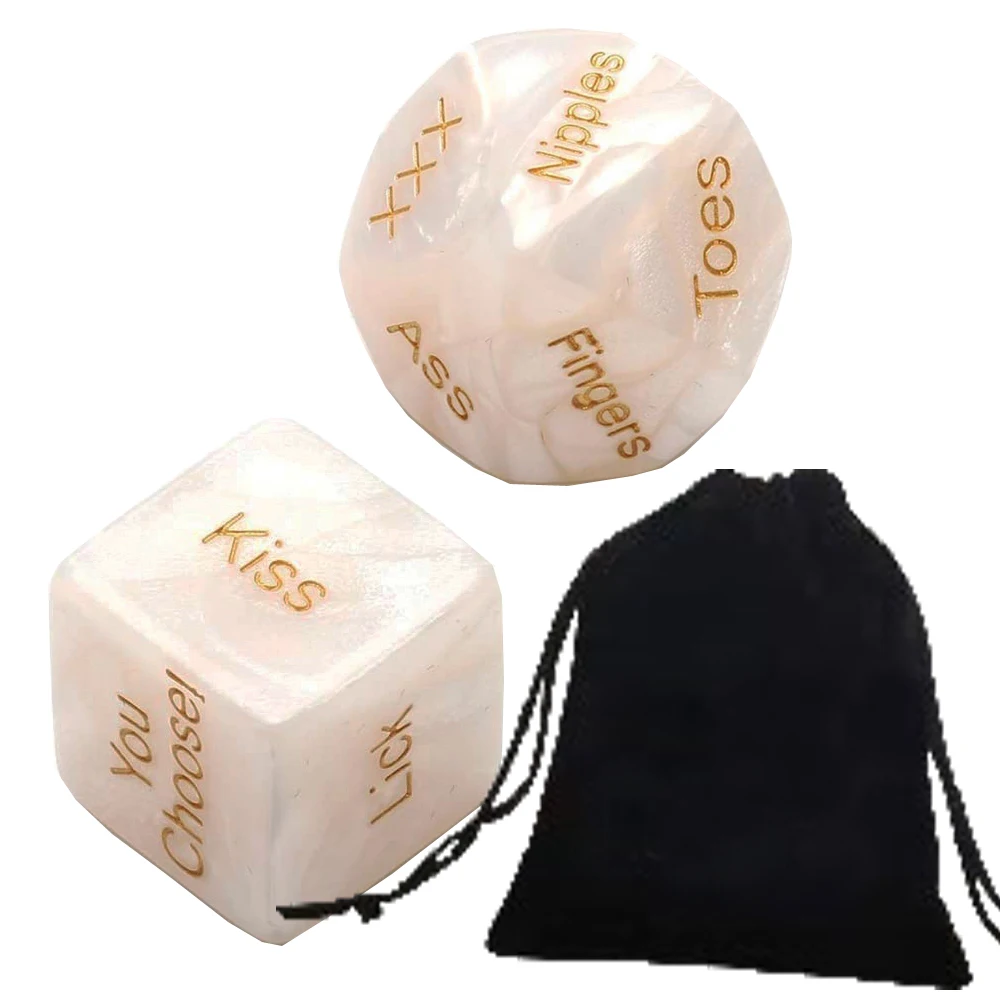 2Pcs Creative Role Playing Dice Couple Dice Party Dice Game Dice Fun Dice for Family Couple - Funny Novelty Gift for Him or Her