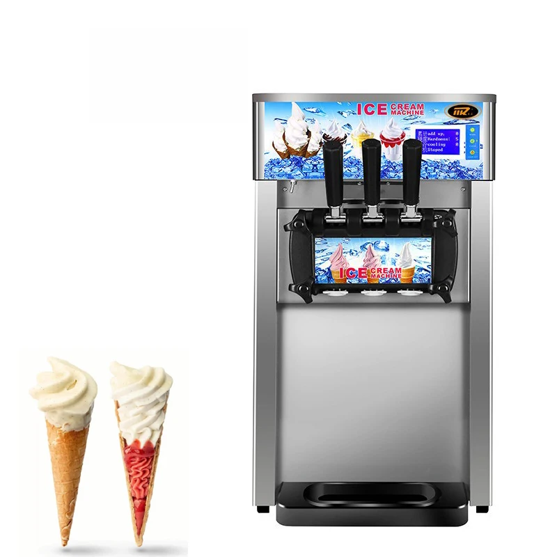 Economical Ice Cream Machine Supermarket Convenience Store Soft Ice Cream Machine Three Flavor Sundae Ice Cream Machine