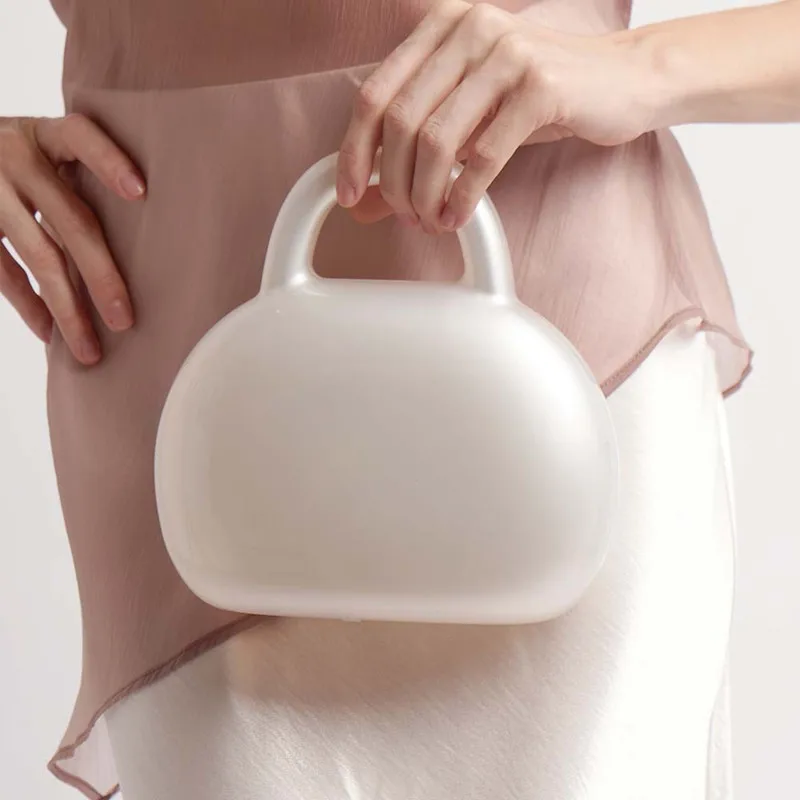 

2025 New Fashion Designer Luxury Women Acrylic Wedding Party Clutch Purse Trend Banquet Egg Handbags Brand Evening Messenger Bag