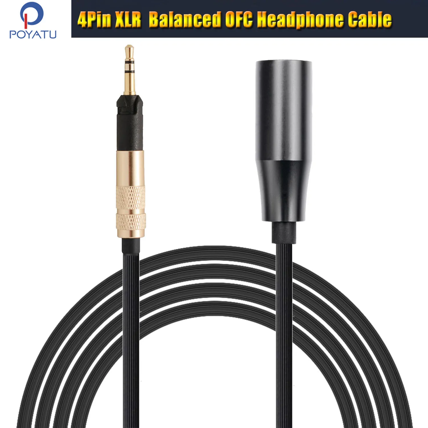 

4-контактный балансный кабель XLR для Sennheiser HD560s HD620S HD505 HD400 PRO HD598, кабели для наушников, обновленный сменный шнур