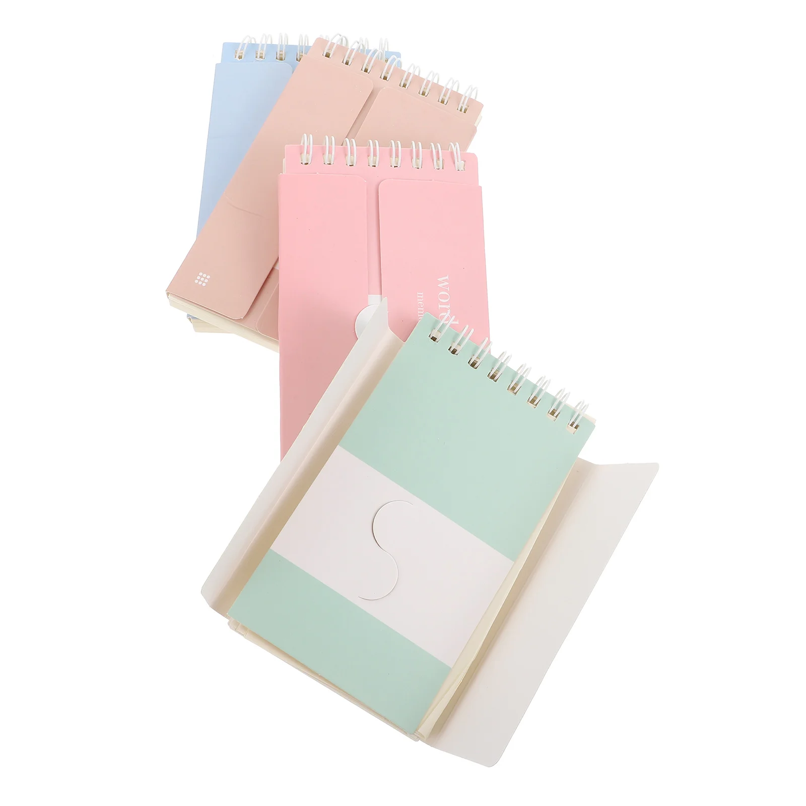 4 Pcs Memo Notes Pads Blocked Notebook Notebooks Ring Notepads Paper Vocabulary Cards Student