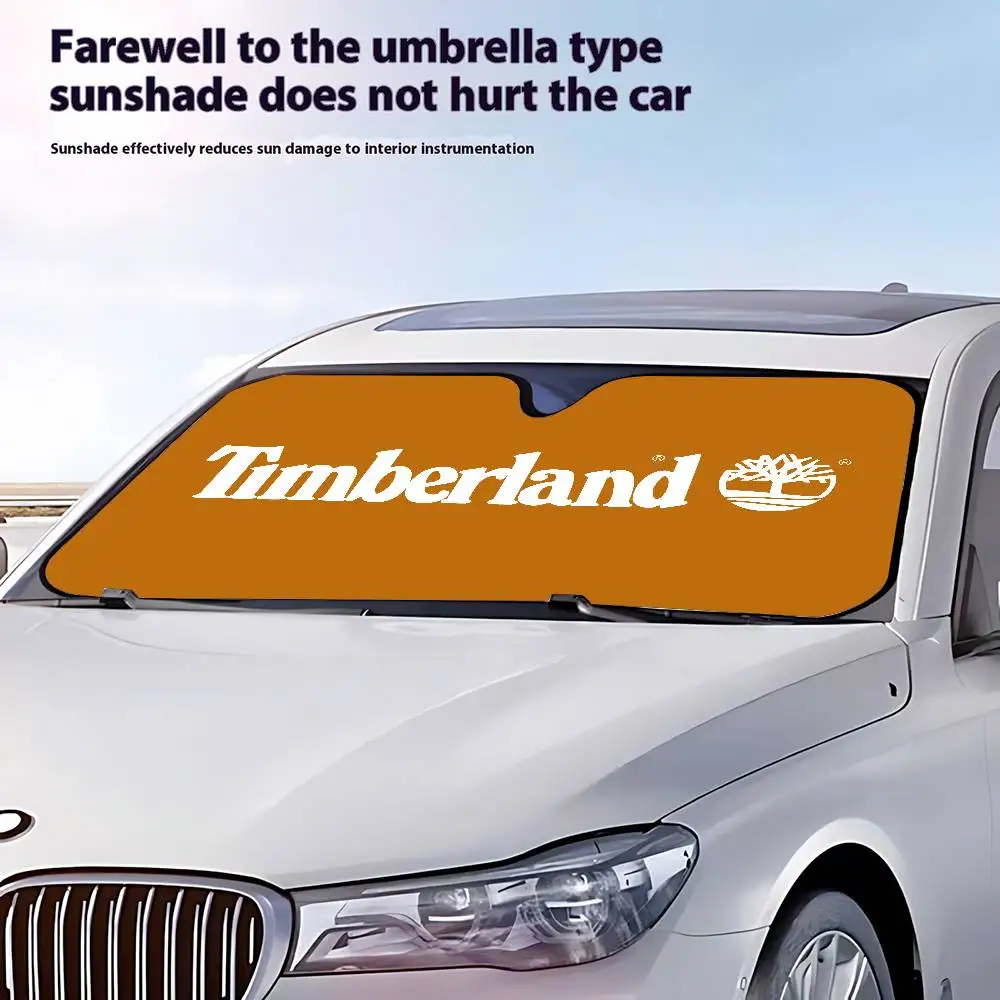 T-TimberlandS سيارة ظلة الزجاج الأمامي مضحك الشمس الظل طوي الأشعة فوق البنفسجية الشمس قناع حامي ظلة للنافذة الأمامية