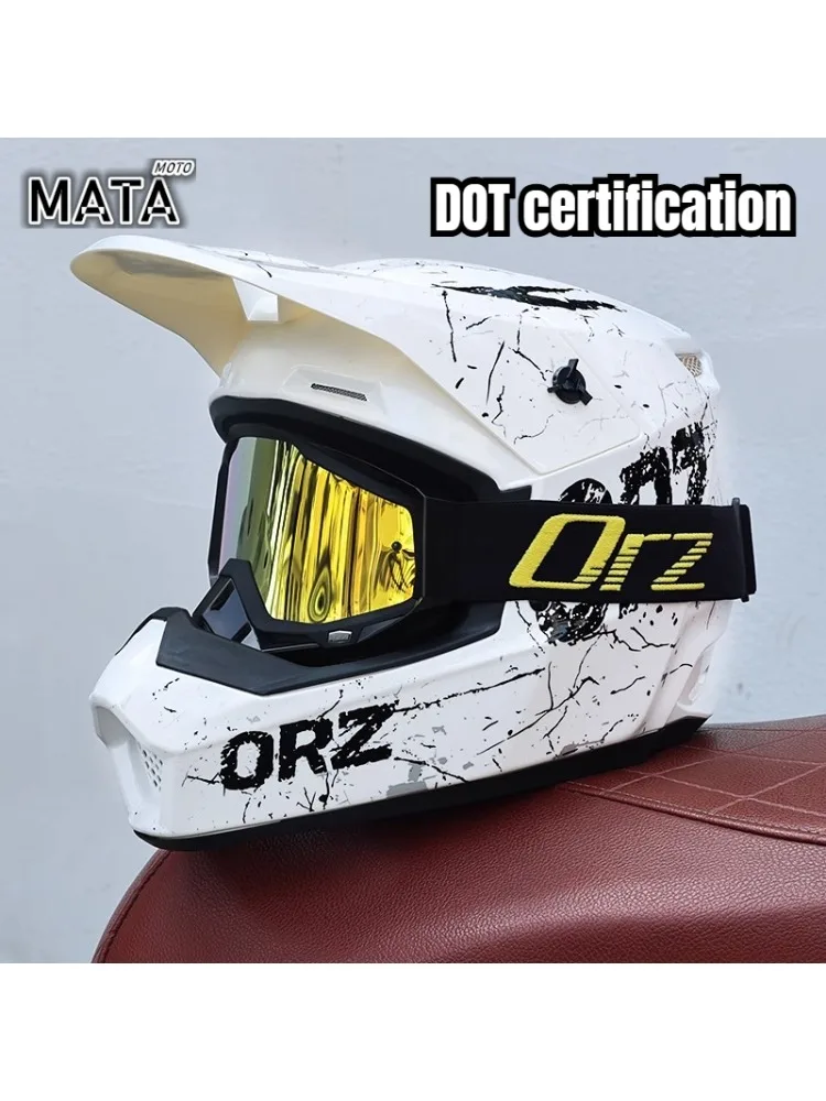 Gorący Motocyklowy Gokartowy Kask Off-roadowy Rowerowy Zjazdowy AM DH Kask Off-roadowy Wyścigowy Klasyczny Motocyklowy Oryginalny Kask Enduro Gogle DOT — 2