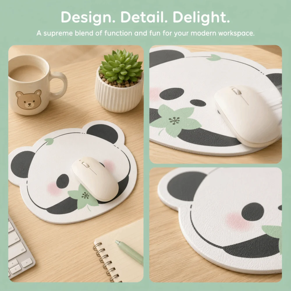 Anti-slip Cute Animals Mouse Pad Thickened Stain Resistant Cartoon Mouse Mat Smooth Surface Comfortable Girls Mousepad