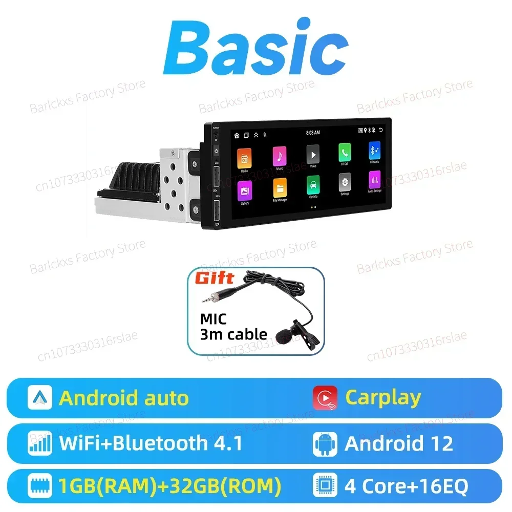 CarPlay Android Autoradio 1 Din Head Unit voor Renault Twingo II 2007-2016 Autoradio met Navigatie BT Multimedia