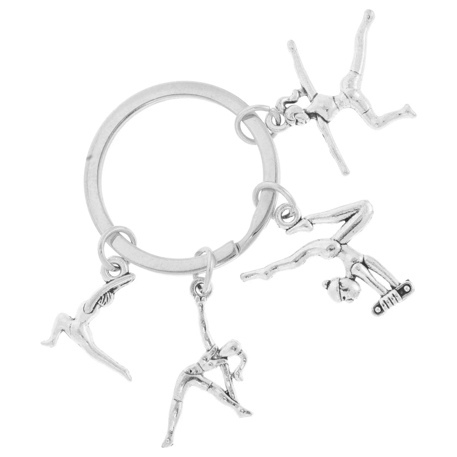 

Zinc Alloy Gymnastics Keychain Pendant Stylish Sports Keychain Charm Gymnastics Accessory for Athletes Backpack Charm