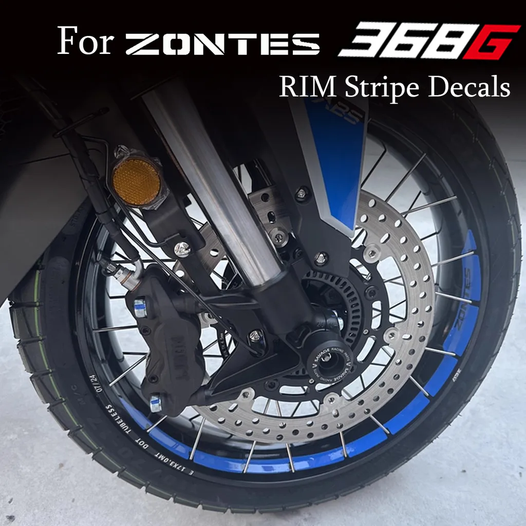 For Zontes 368G Adventure Wheel Hub Inner Rim Stripe Tape Sticker Vinyl Decorative Decal 368 G Motorcycle Accessories