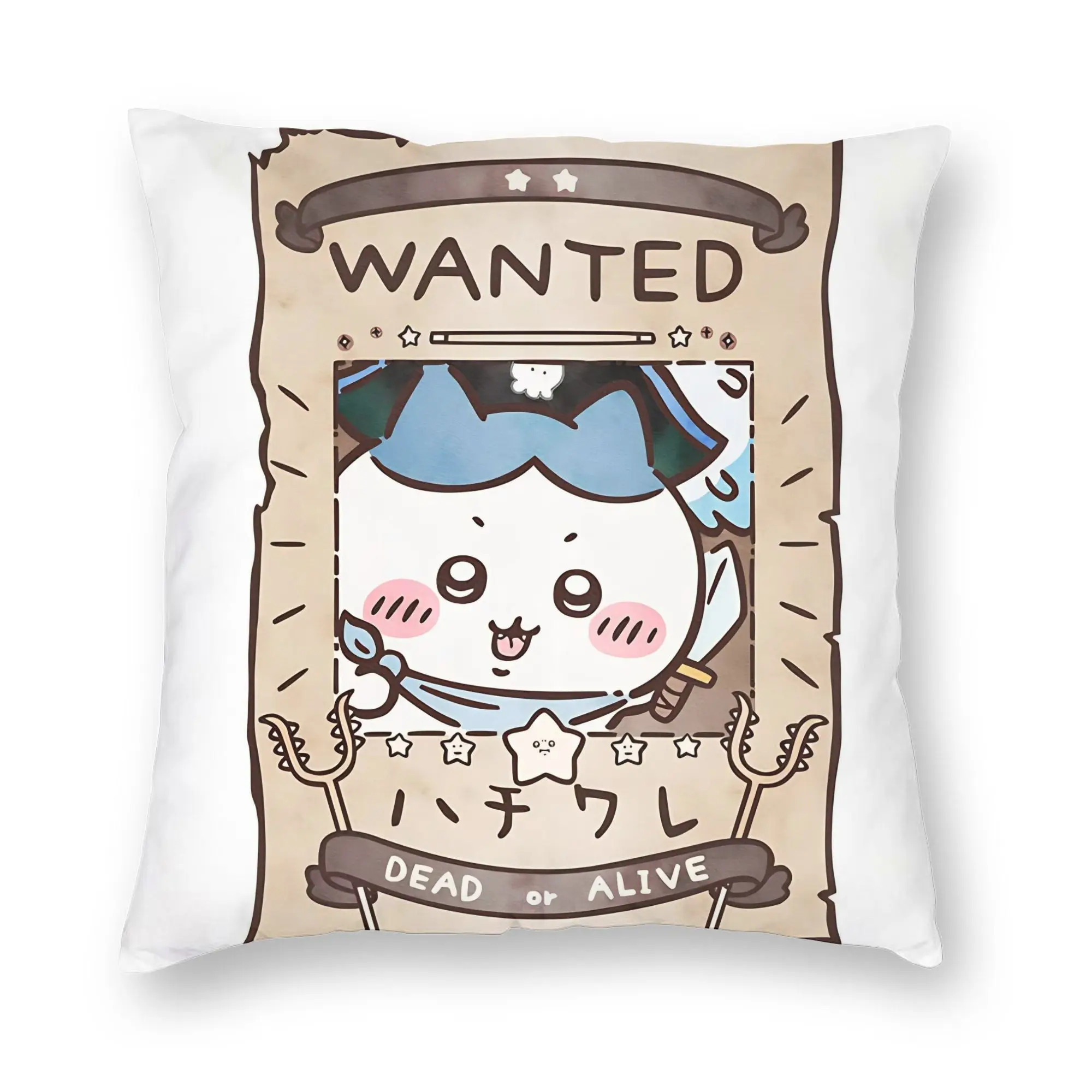 Chiikawas Wanted Dead Or Alive Bounty Manga Pillowcase Printing Fabric Cushion Cover Decorative  Pillow Case Cover Home Square