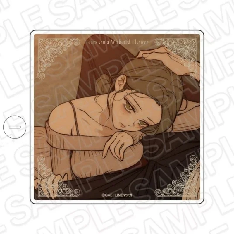 Korean Comics Tears on A Withered Flower Exquisite Handmade BIG Anime Acrylic Standing Sign Board Cartoon Gift Keychain 15CM