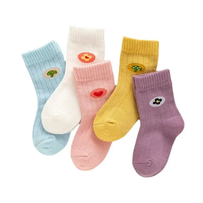 Chaussettes en coton pour enfants, 0-12 ans, garçons et filles, automne, nouveau style