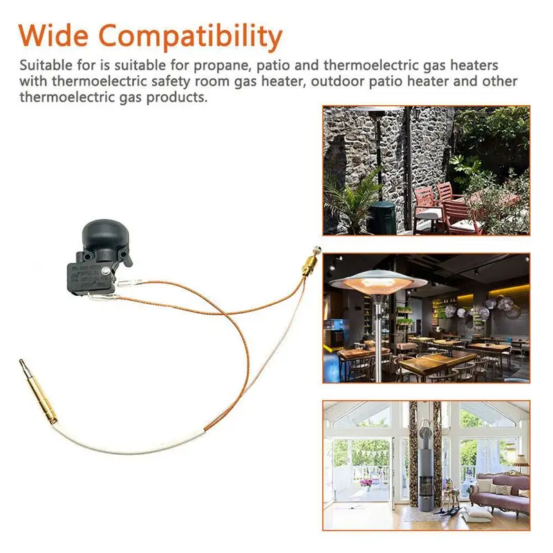 2X Thermocouple And Tilt Switch For Patio Heater Dump Switch For Propane Heater Patio Heater Outdoor Gas Heater Kit
