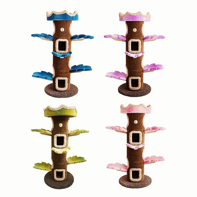 Camily Wholesale Big Wooden Scratcher Tower Cat climb Tree House