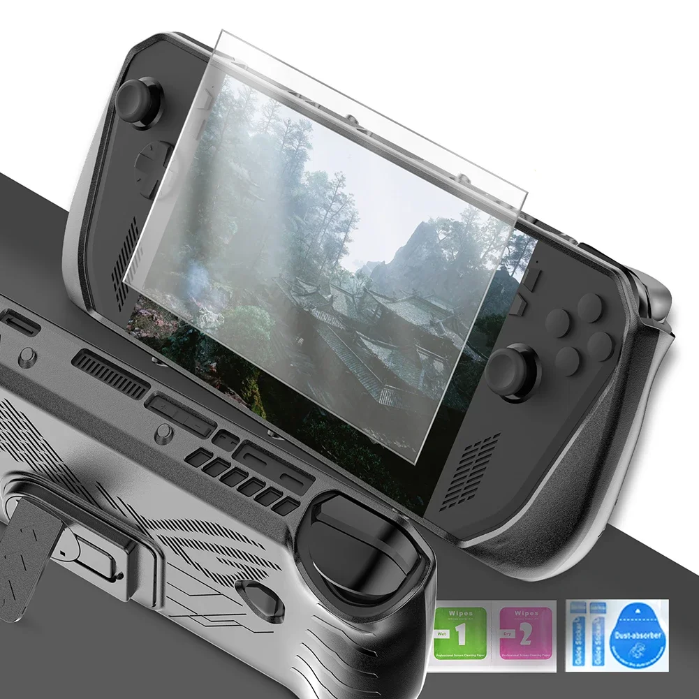 For Asus ROG Ally X TPU Protective Case Cover Shockproof with Stand Protector Shell Sleeve All-round Protection Game Accessories