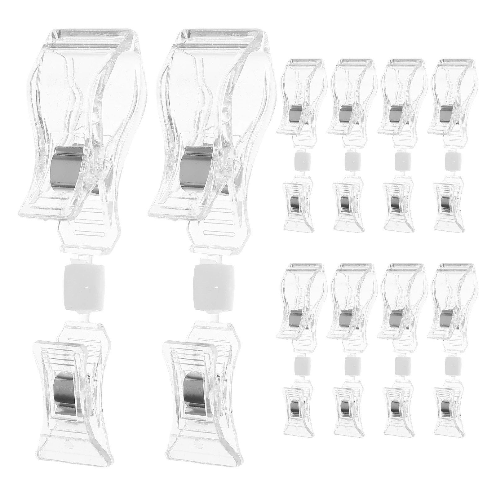 

10 Pcs Rotatable Universal Clip Clear Sign Holder Plastic Display Clips Attachment Basket Label Name Tag Shelves Price Tag