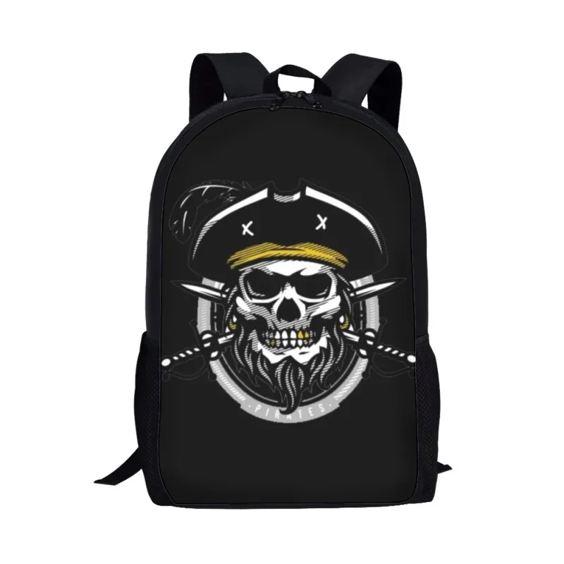 Mechanical Skull Print Backpack for Girls Boys Student School Bag Teenager Casual Backpack Woman Man Travel Storage Rucksack