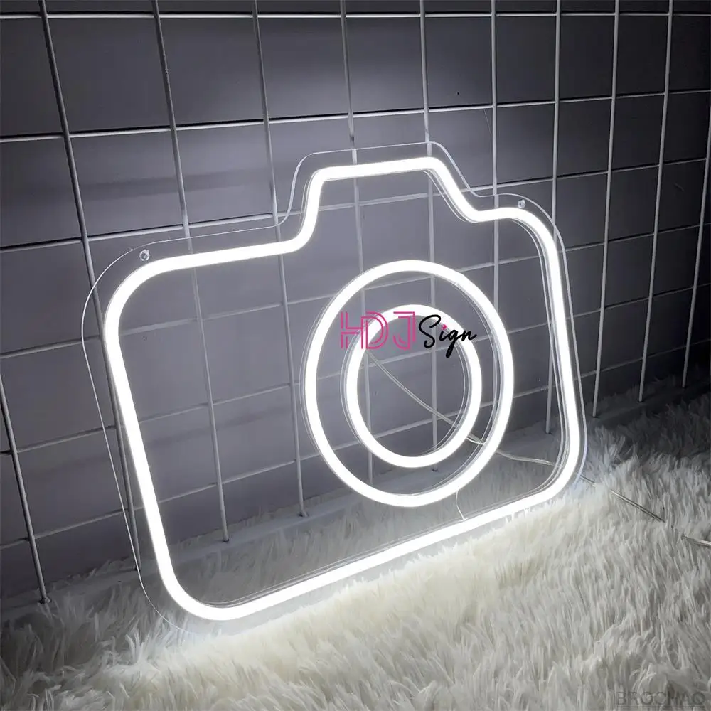 Custom Neon Sign Art Wall Hanging Decor Camera Led Neon Lights Sign for Wall Room Store Decoration Neon Lamps