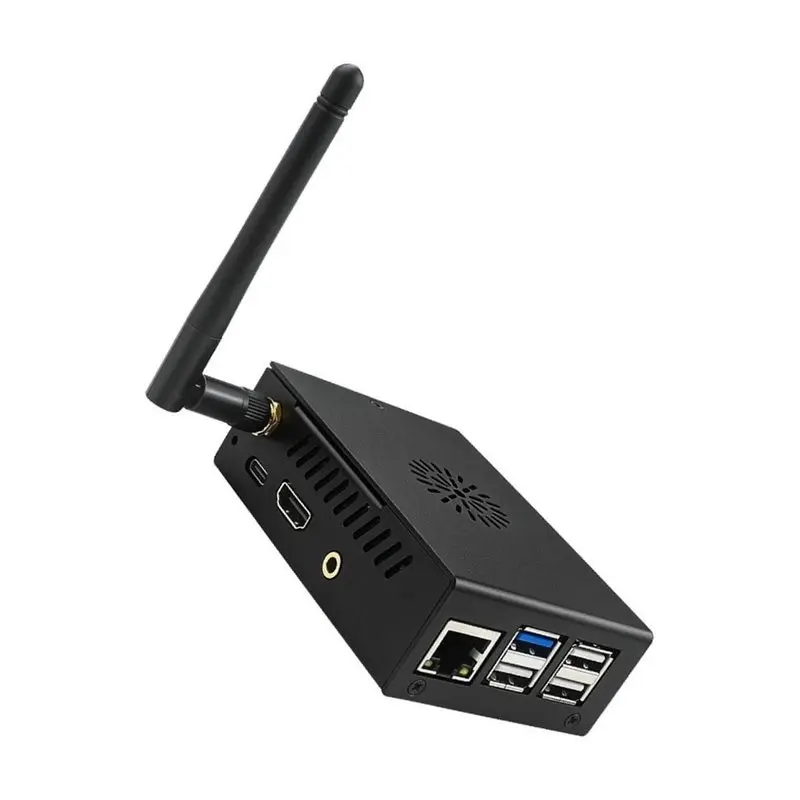 For Orangepi 4 PRO Compatible Expansion Board With Antenna Metal Case Enclosure Fan Active Cooling For Orangepi 4 PRO