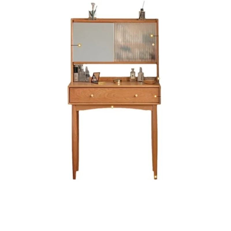 

Small apartment bedroom Small Japanese retro multi-functional storage Sakura sound dresser