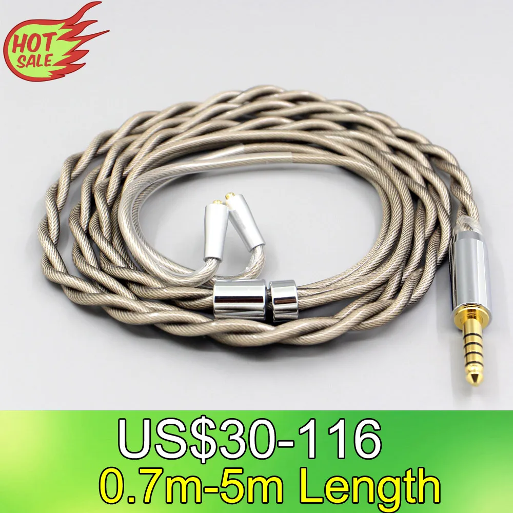 

LN007851 Type6 756 core 7n Litz OCC Silver Plated Earphone Cable For W40 W50 W60 UM10 UM20 UM30 UM40 UM50 Pro