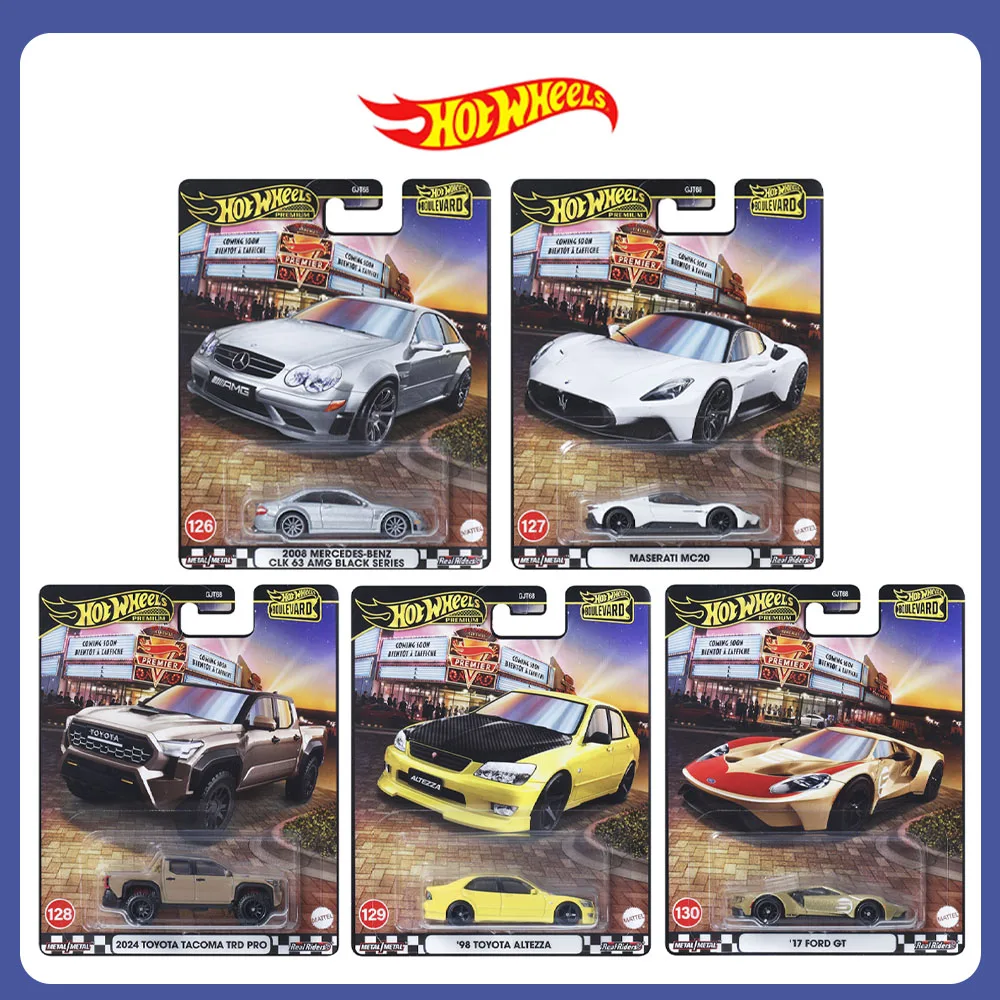 

Mattel Hot Wheels Boulevard GJT68 2021, 1/64 Maserati MC20, Toyota Altezza Ford GT, литая под давлением модель автомобиля премиум-класса, игрушки