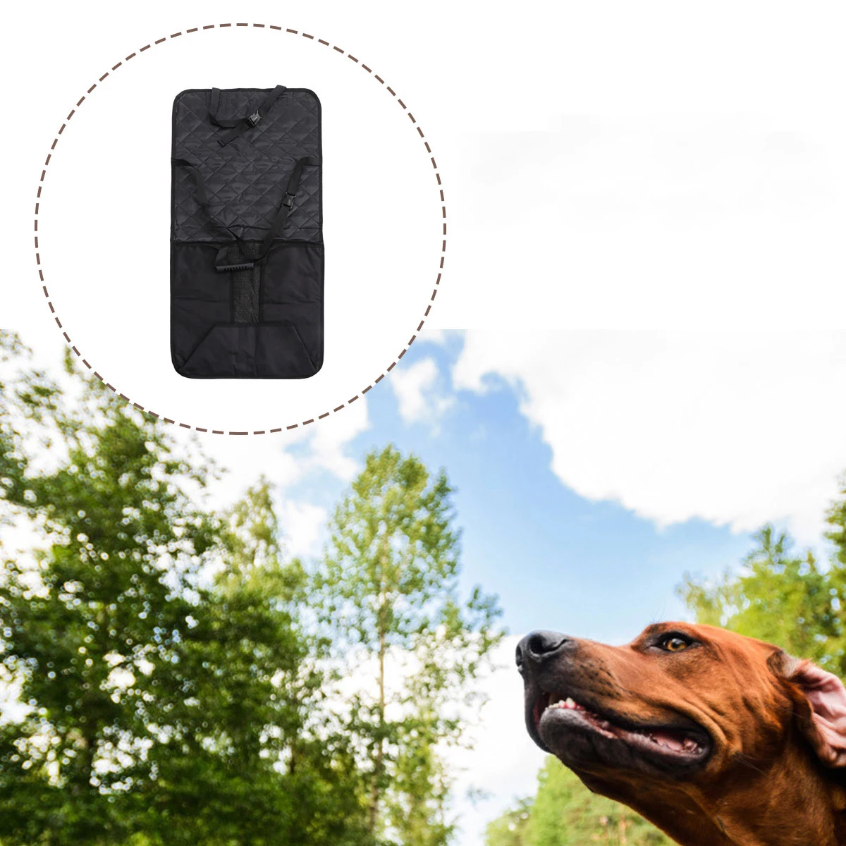 

Waterproof Pet Mat for Car Dog Mat Black Cushion Pad Non Cloth Cotton Lightweight Reusable Suitable Cats